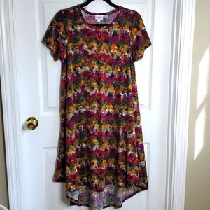 Women's LLR Carly High Low Swing Dress XS abstract multi color